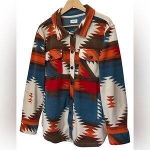 Weekends Everyday Western Aztec Shacket SZ L